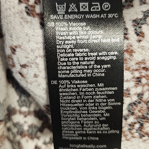 Long Tall Sally Snake Print Blouse - Picture 6 of 6